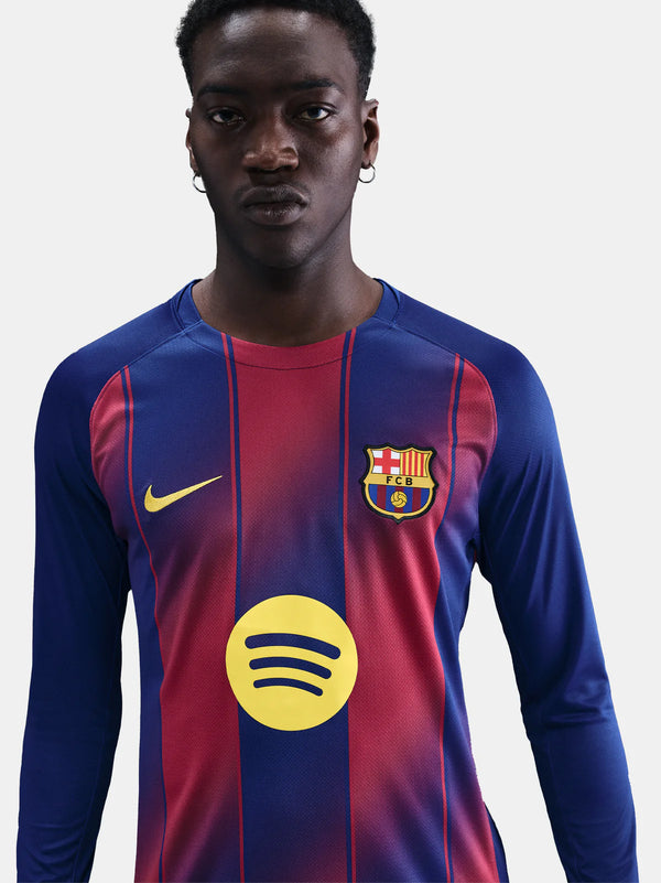 Mens Long Sleeved FC Barcelona Home Shirt 25/26