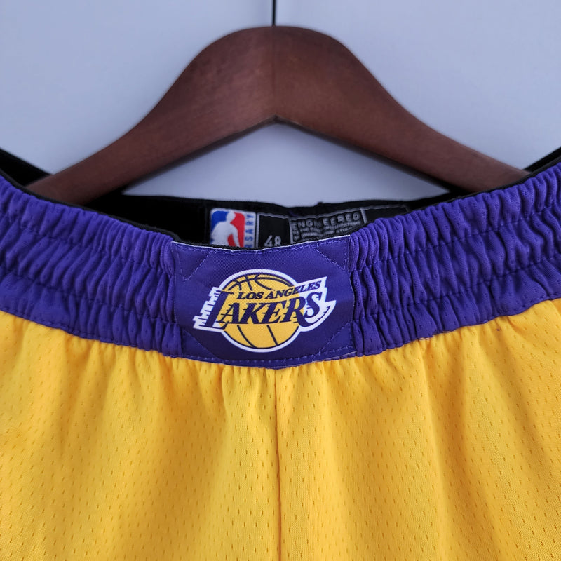 Short 75th Anniversary Los Angeles Lakers Yellow NBA
