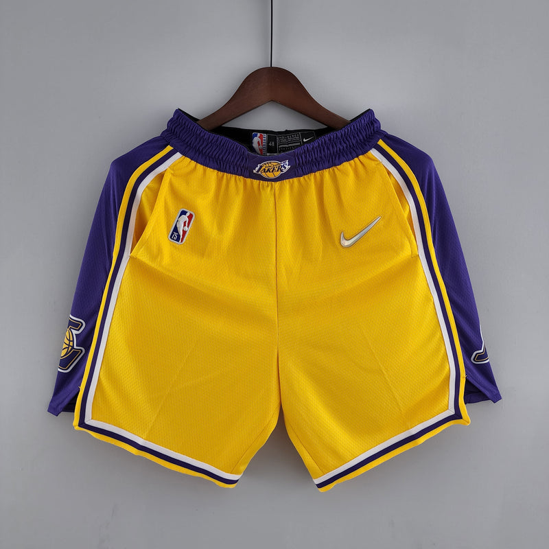 Short 75th Anniversary Los Angeles Lakers Yellow NBA