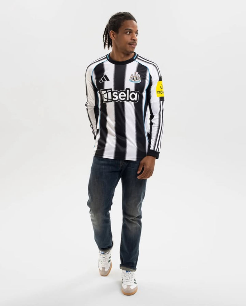 Mens Long Sleeved Newcastle United Home Shirt 25/26