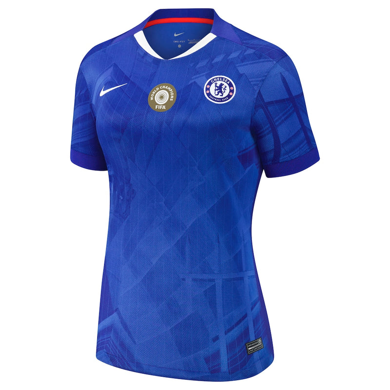 Chelsea Cup Home Stadium Womens  Shirt 2025-26 -With World Champions 25 chest badge