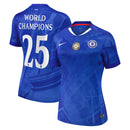 Chelsea Cup Home Stadium Womens  Shirt 2025-26 -With World Champions 25 chest badge