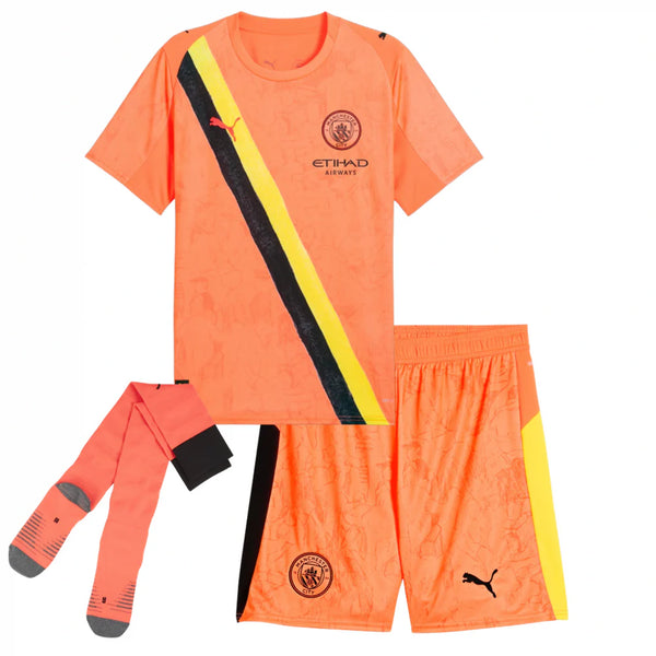 Kids kit Manchester City  goalkeeper 25/26 - With Socks