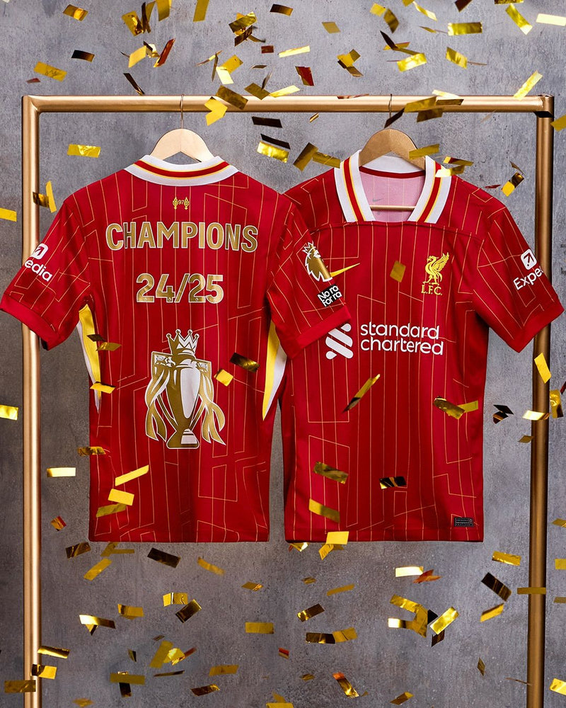 Liverpool Home Jersey - Special Edition - Champions 24/25 and Gold Trolphy