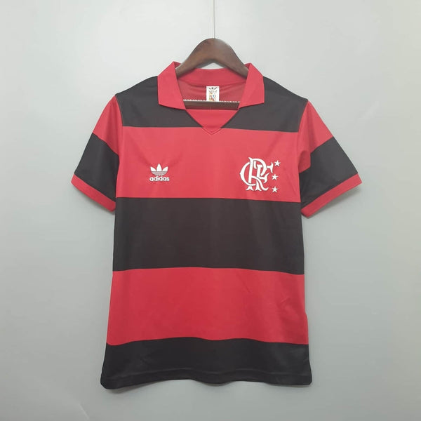 Jersey Flamengo Retro 1982 Red e Negra -